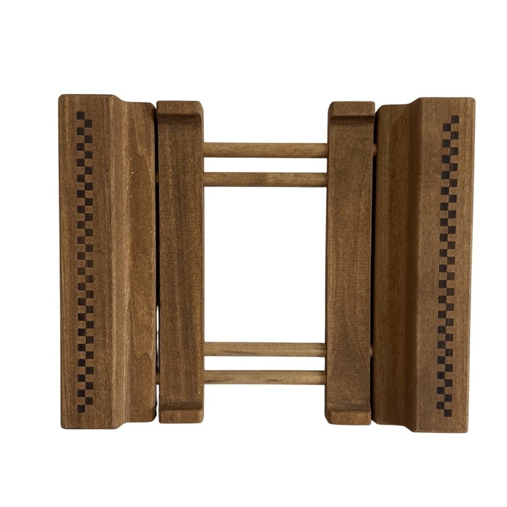 Pampered Chef Wooden Trivet For Casserole Dish Expandable Stoneware Hot Pad 2130